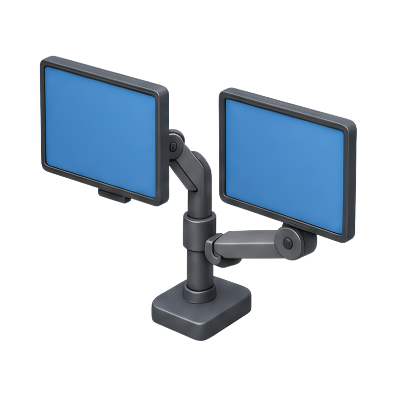 dual monitor arm setup