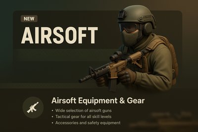 3D Illustration of Airsoft Equipment and Gear