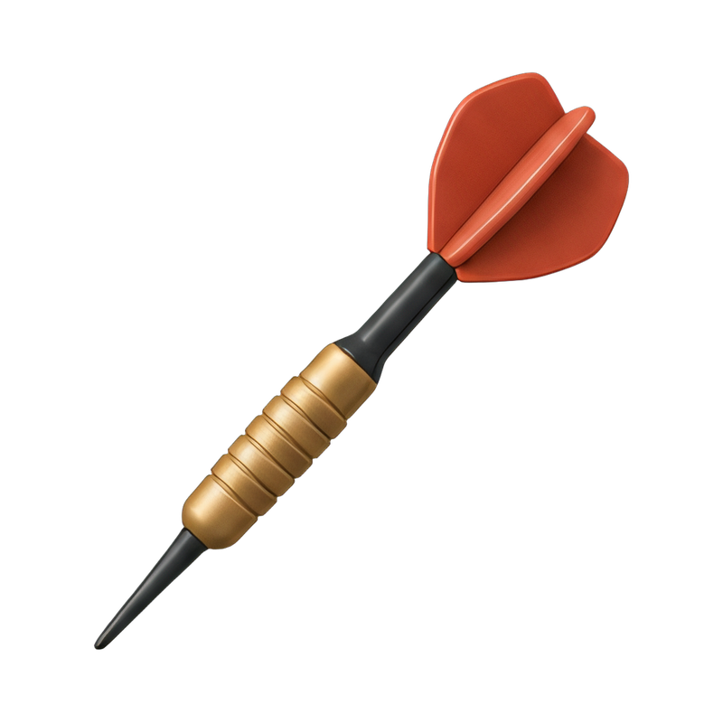 Single dart on a board