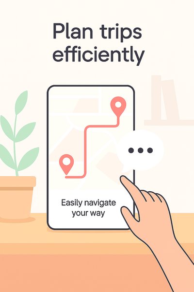 Digital Travel Planning Concept with Navigation Interface