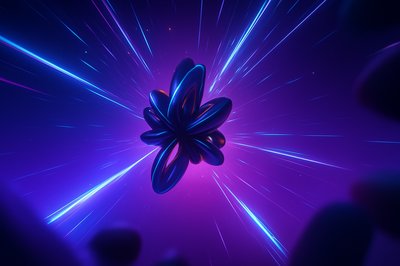 Dynamic Space Abstract Background with Vibrant Colors