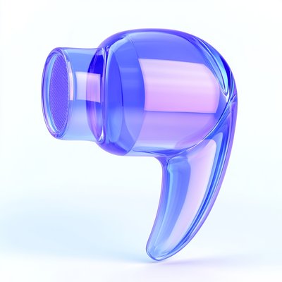 Stylized Render of a Modern Earbud Design