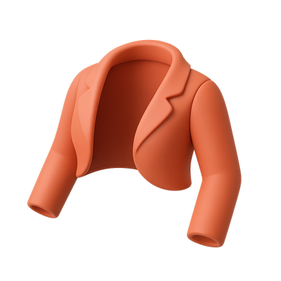 Stylish 3D Bolero Icon with Isometric Design