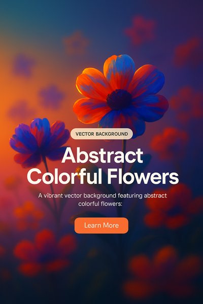 Vibrant Abstract Colorful Flowers Background for Design Use