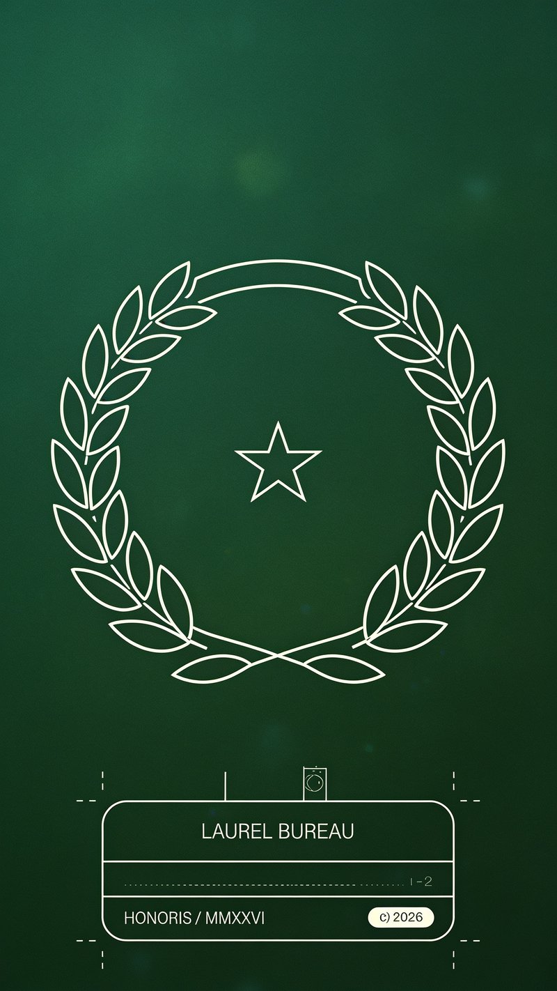 Elegant laurel wreath design