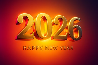 Elegant Golden 2026 Happy New Year Background