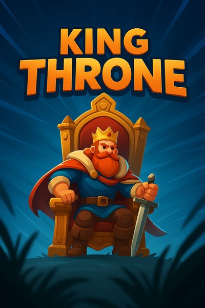 Dynamic King Throne Illustration with Bold Design
