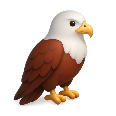 Cute Cartoon Eagle Character Illustration