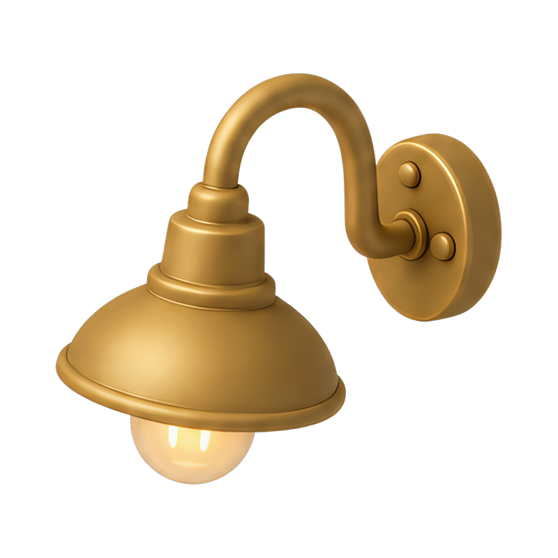 elegant gooseneck brass lamp