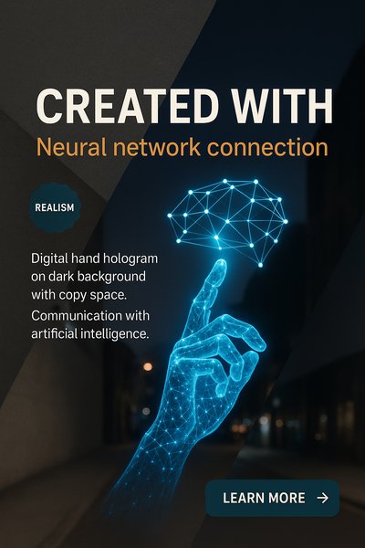 Realistic Holographic Interface with Neural Network Connection