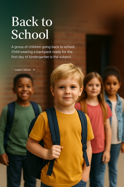 Group of Children Excited for Back to School Day