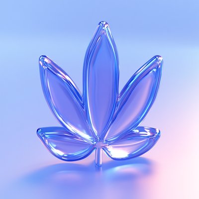 Translucent Leaf Sculpture with Soft Lighting