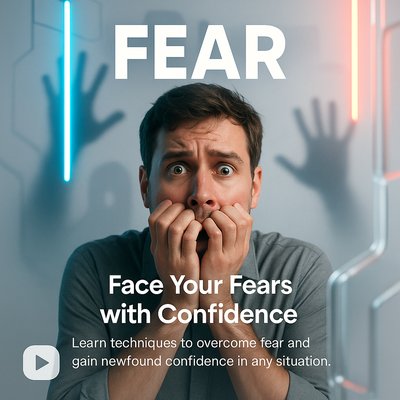 Emotional Promotional Graphic on Overcoming Fear