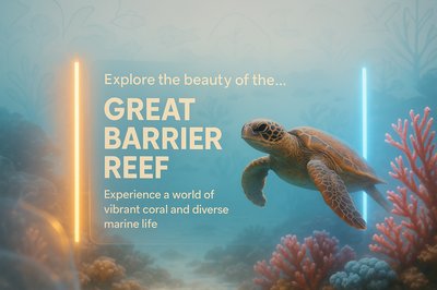 Underwater Exploration of the Great Barrier Reef with Marine Life