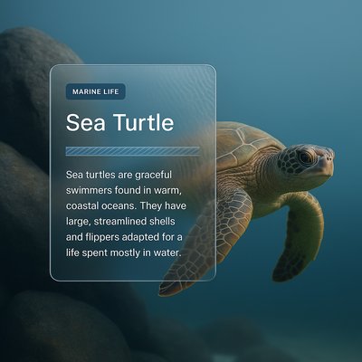 Sea Turtle Swimming Near Rocks in Coastal Waters