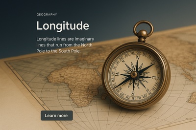 Stylish Web Design Concept Featuring a Compass and Map
