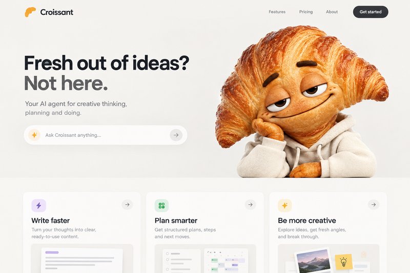Engaging AI landing page design