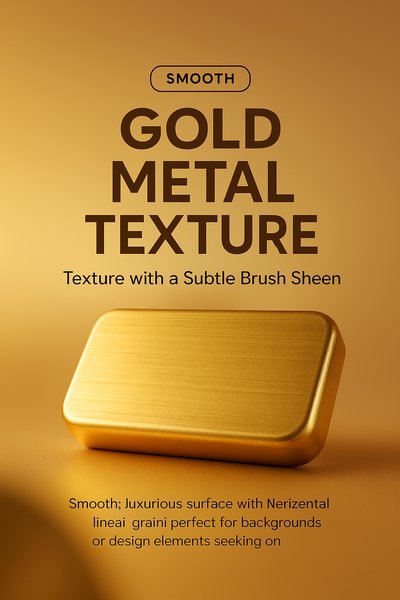 Smooth Gold Metal Texture with Subtle Brush Sheen