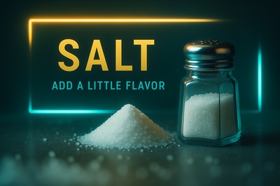 Neon Salt Advertisement with Realistic Elements