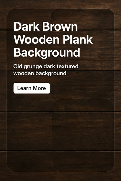 Elegant Dark Brown Wooden Plank Background with Typography