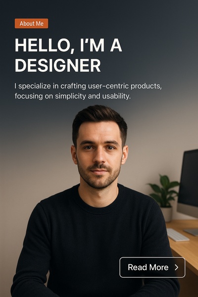 Modern Web Design Showcase Featuring a Designer