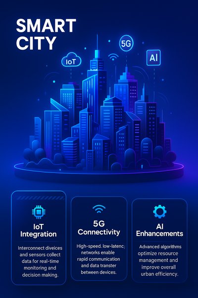 Futuristic Smart City with IoT and AI Integration