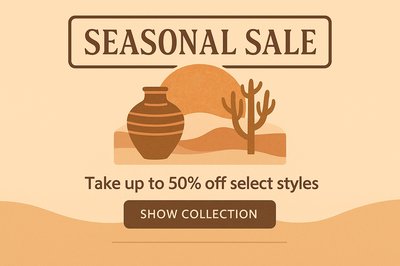 Stylish Boho Seasonal Sale Poster with Discounts