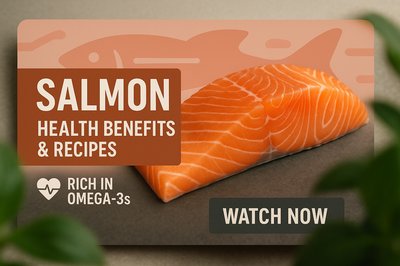 Informative Graphic on Salmon Health Benefits and Recipes