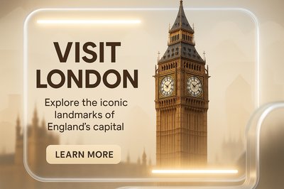 Promotional Travel Banner for Visiting London