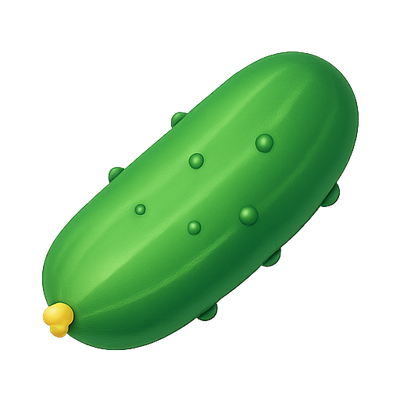 Realistic 3D Cucumber Illustration
