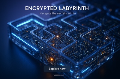 Hyperrealistic Encrypted Labyrinth with Glowing Micro-LEDs
