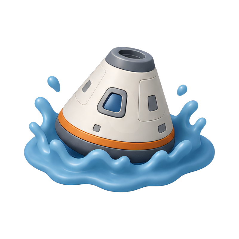 space capsule splashdown