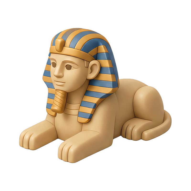 ancient sphinx statue in sunlight