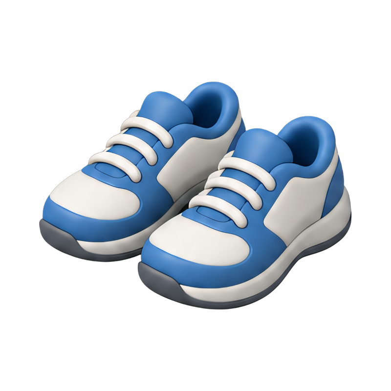 Stylish tennis shoes on court