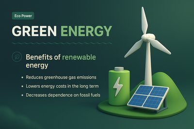 Engaging Green Energy Illustration for Eco Awareness