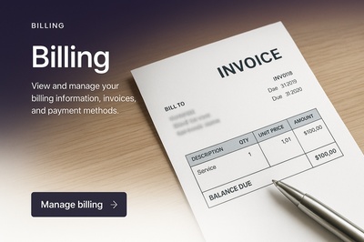 Stylish Billing Invoice Web Design Concept