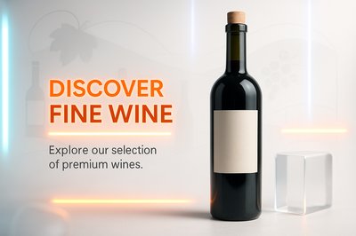 Elegant Wine Promotion Image Featuring a Bottle