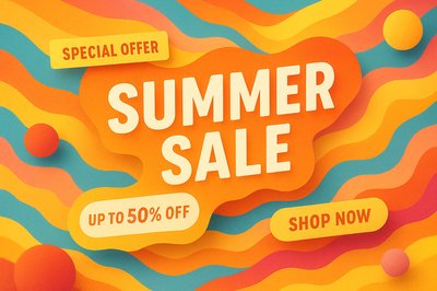 Vibrant Summer Sale Promotional Graphic
