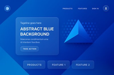 Futuristic Ballet Landing Page Design with Geometric Elements