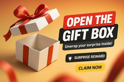 Promotional Gift Box Announcement with Eye-Catching Design