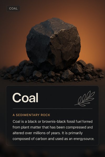 Stunning 3D Coal Illustration with Informative Layout