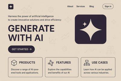 Modern Landing Page Design for AI Solutions