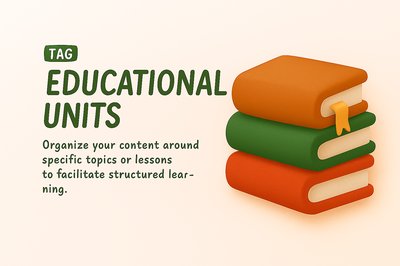 3D Illustration of Educational Units Concept with Stack of Books