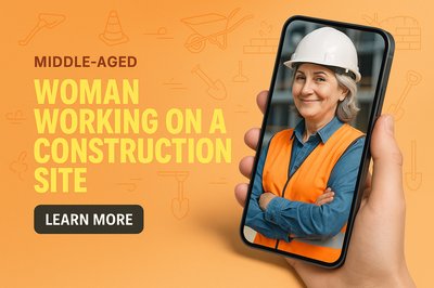 Dynamic Construction Advertisement Featuring a Skilled Worker