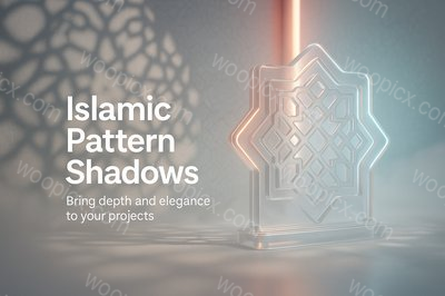 Elegant Islamic Pattern Shadow Graphic for Design Projects