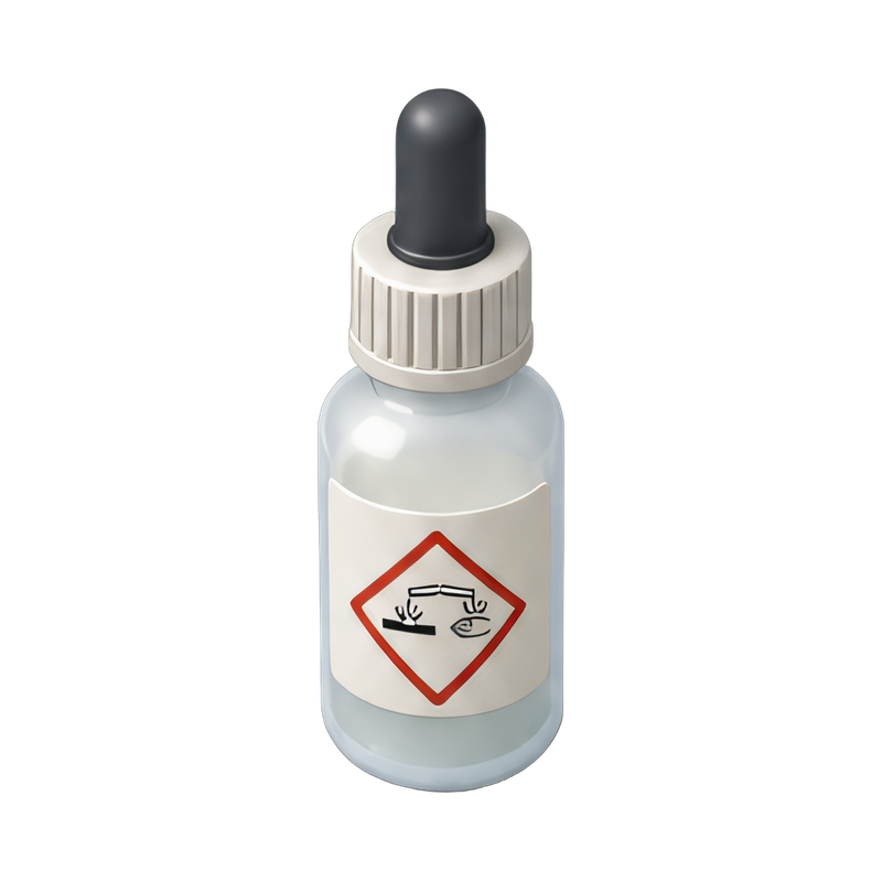 scientific acid bottle dropper