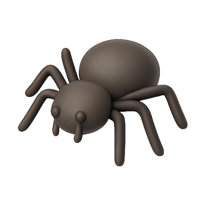 3D Cartoon Spider Emoji Representation