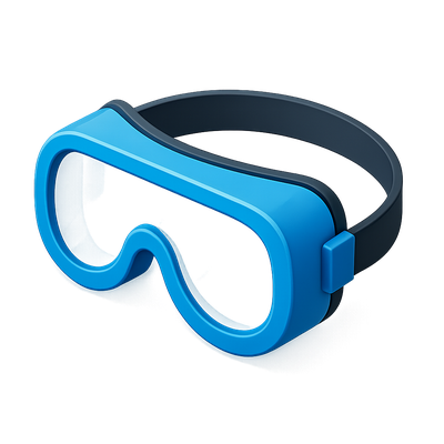 Stylish 3D Safety Goggles with Strap Design