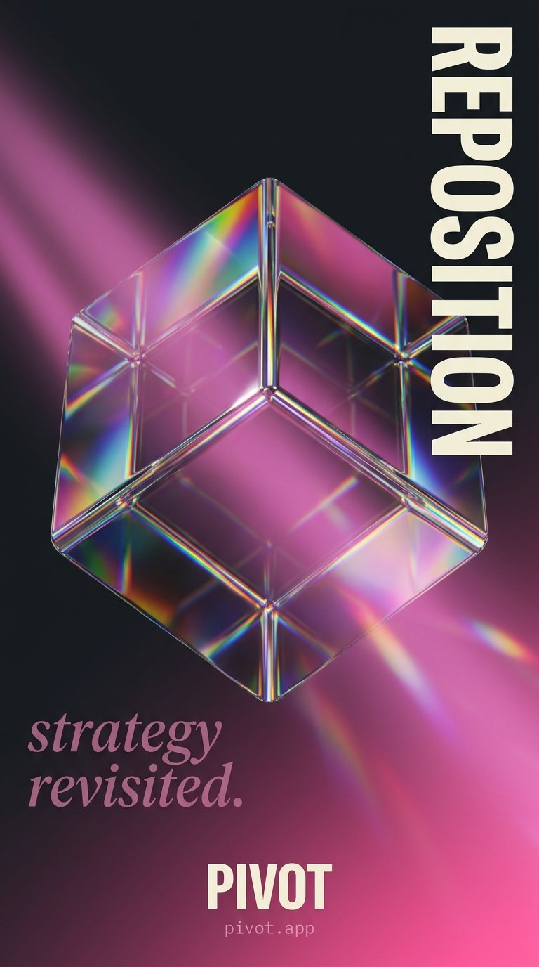 Rotating glass cube on vibrant backdrop