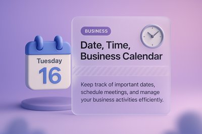 3D Web Block Design for Business Calendar